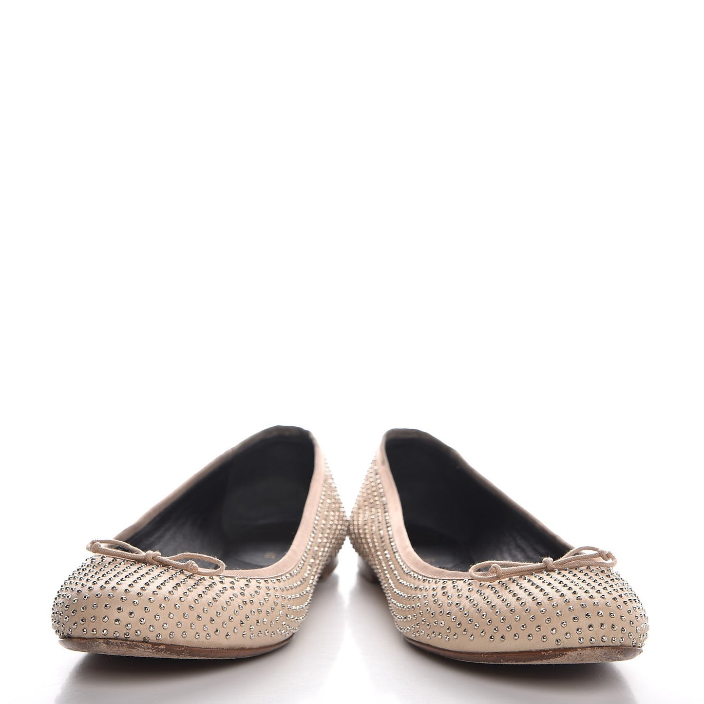 Nappa Studded Dance 05 Ballet Flats 39.5 Beige