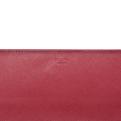 Prada Saffiano Metal Oro Chain Wallet Peonia 6 of 14