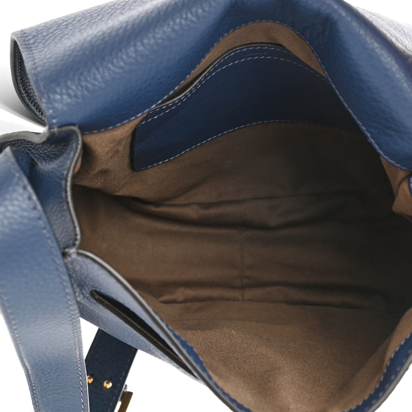 Calfskin Medium Marcie Round Crossbody Bag Royal Navy