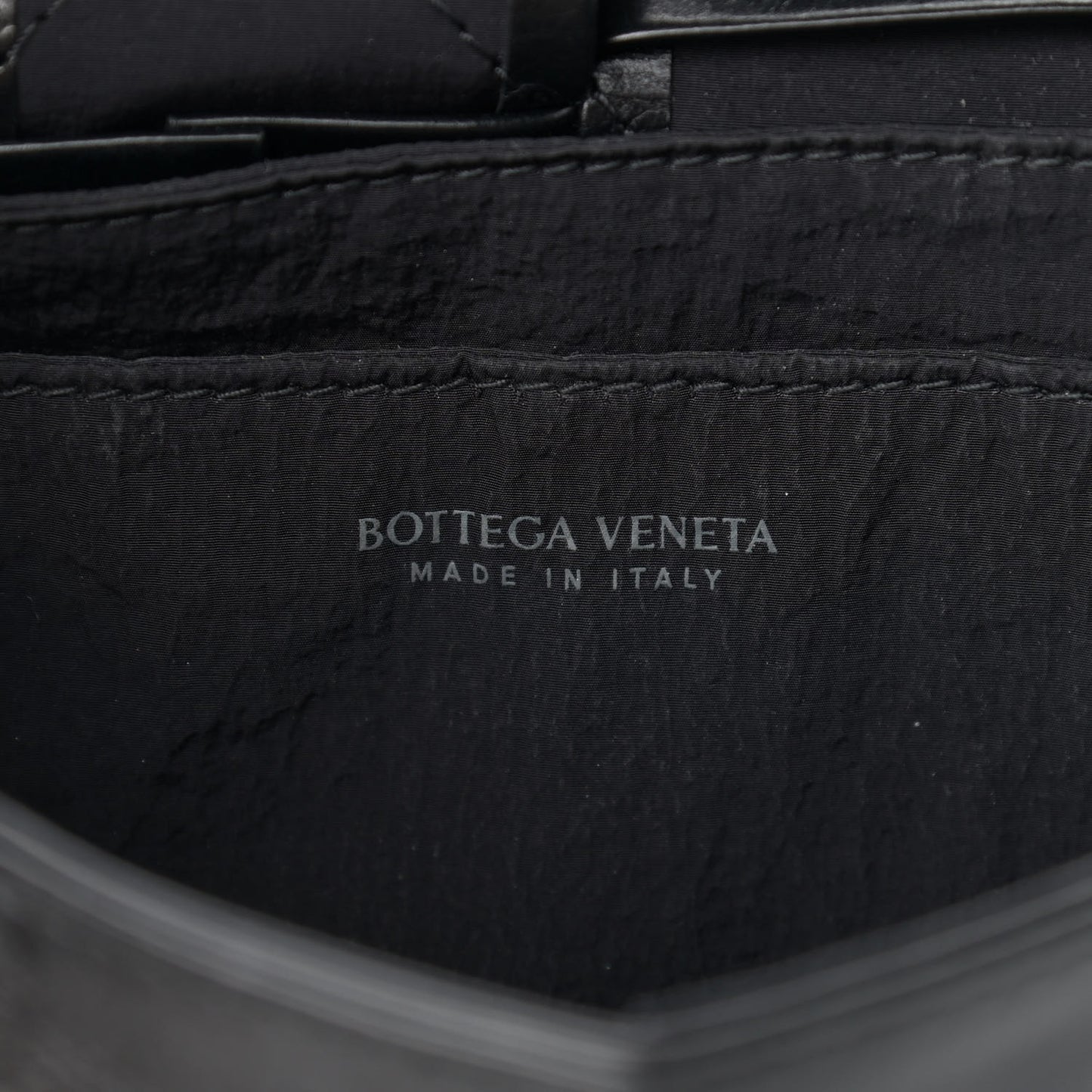 Paper Calfskin Intrecciato Cassette Belt Bag Black