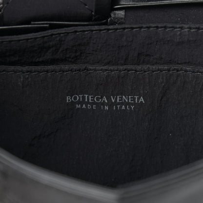 Bottega Veneta Paper Calfskin Intrecciato Cassette Belt Bag Black 6 of 8