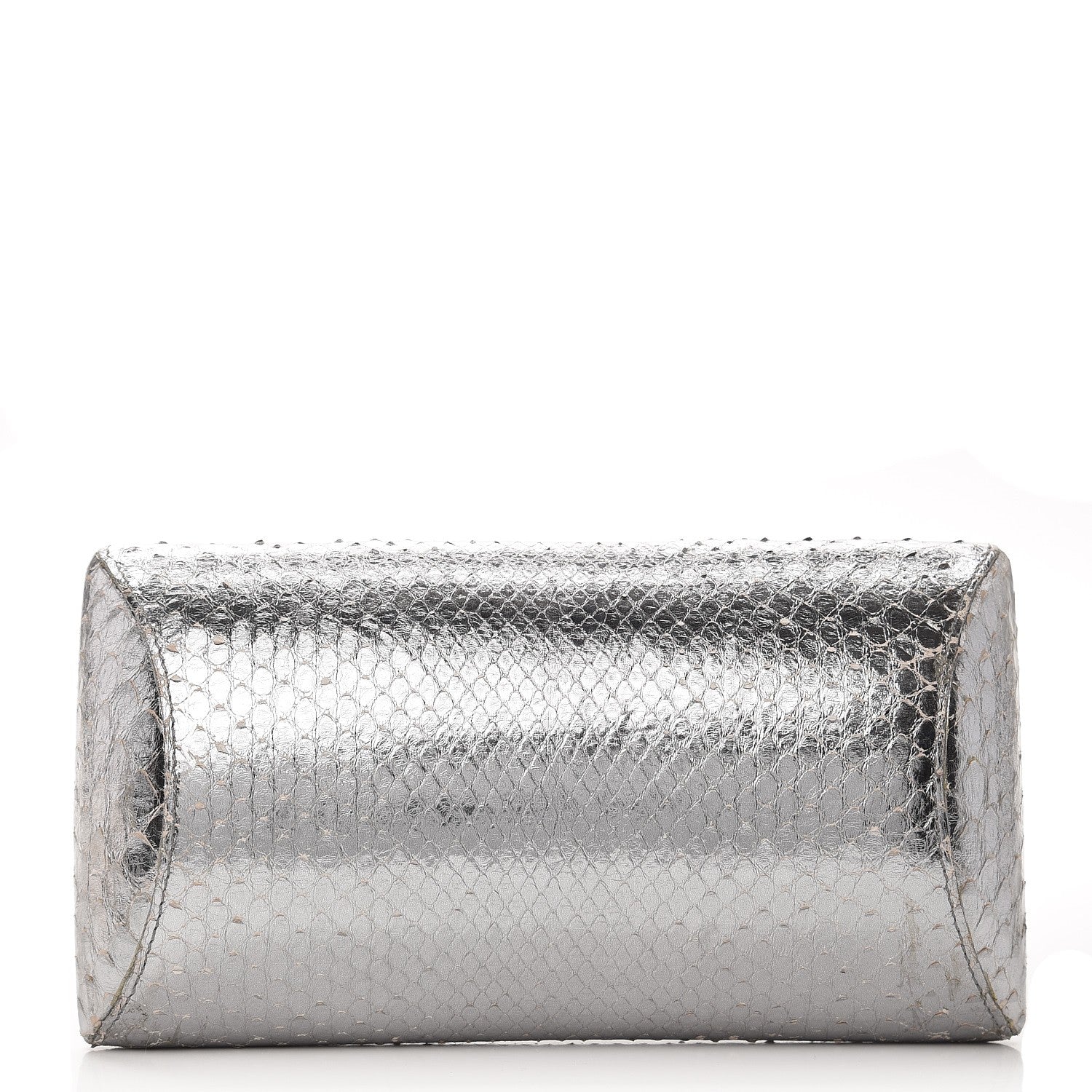 Nancy Gonzalez Python Clutch Silver 1 of 8