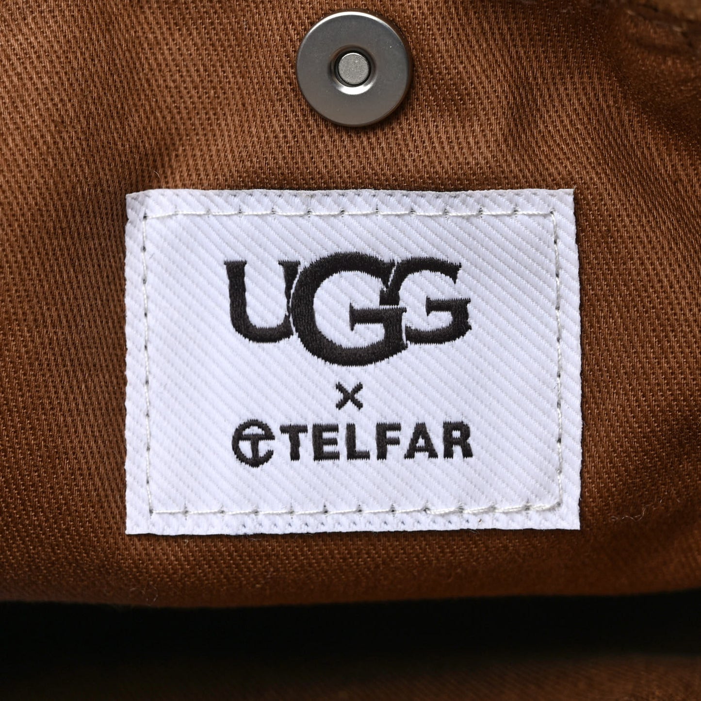 X UGG Suede Shearling Reverse Small Shopping Bag Natural