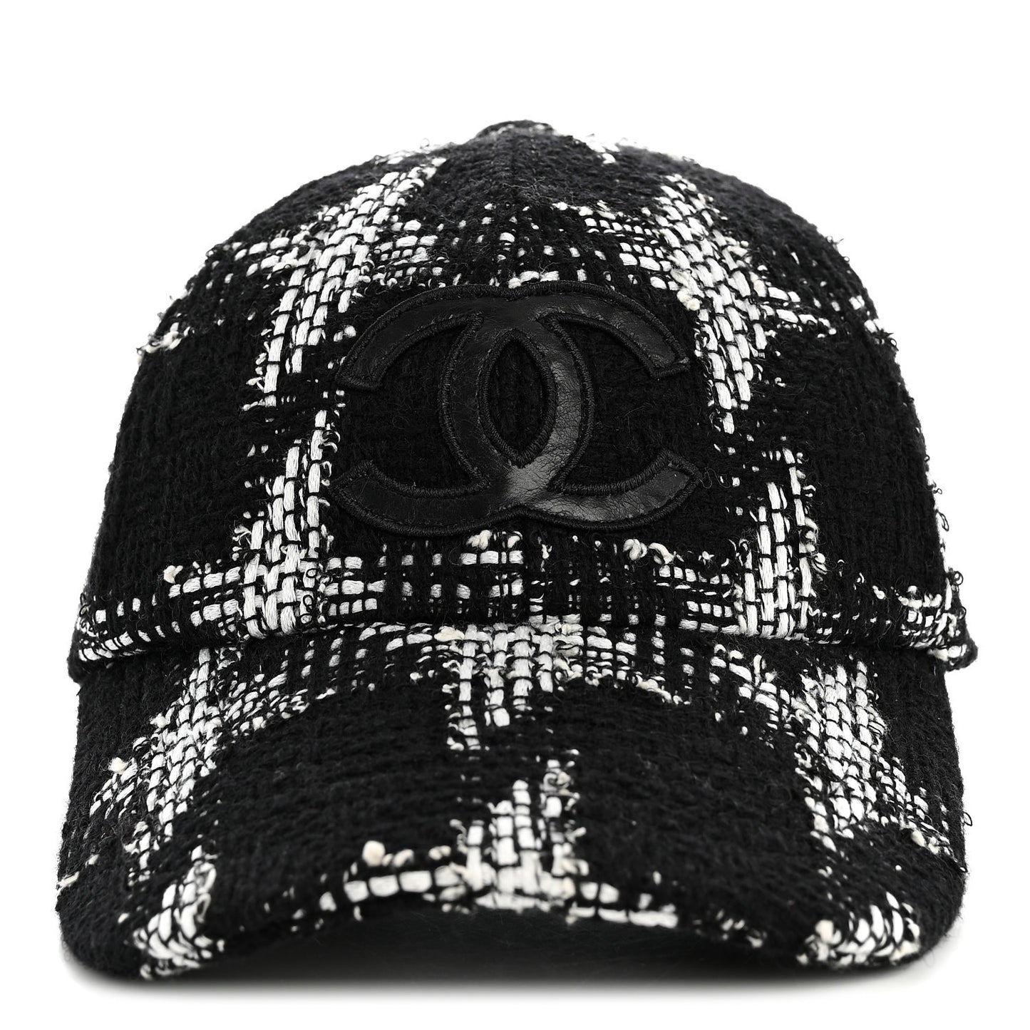 Tweed Cap Hat M Black White