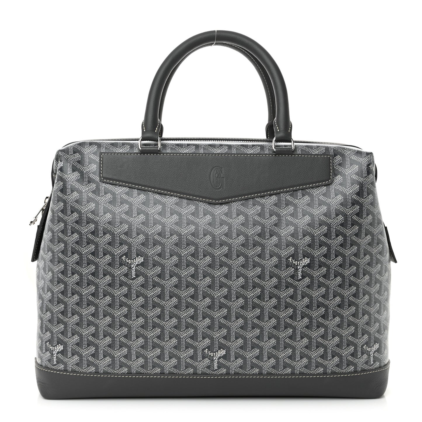 Goyardine Calfskin Cisalpin Document Case Grey
