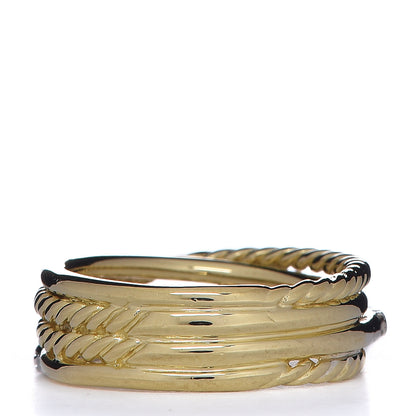 David Yurman 18K Yellow Gold Diamond 7mm Crossover Ring 52 6 3 of 5