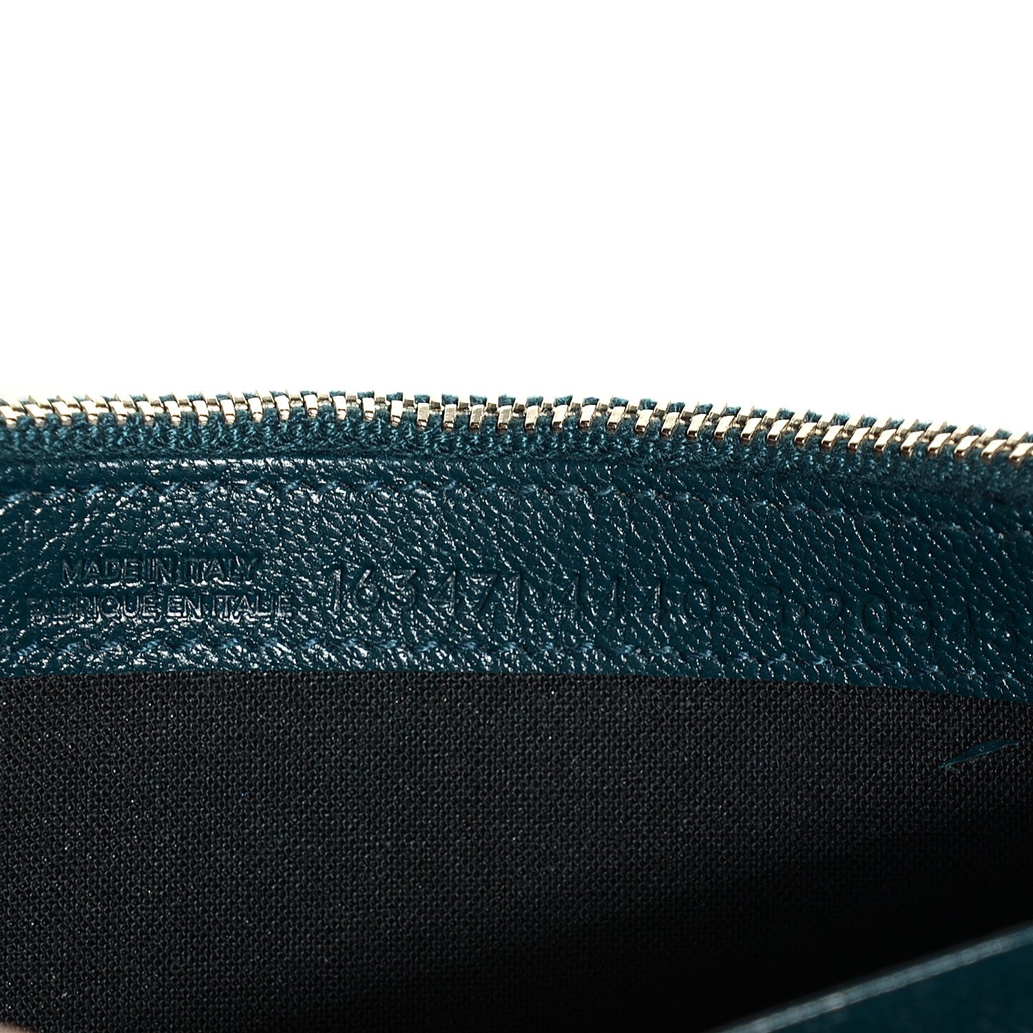 Balenciaga Chevre Metallic Edge Money Wallet Bleu Nuit 7 of 7