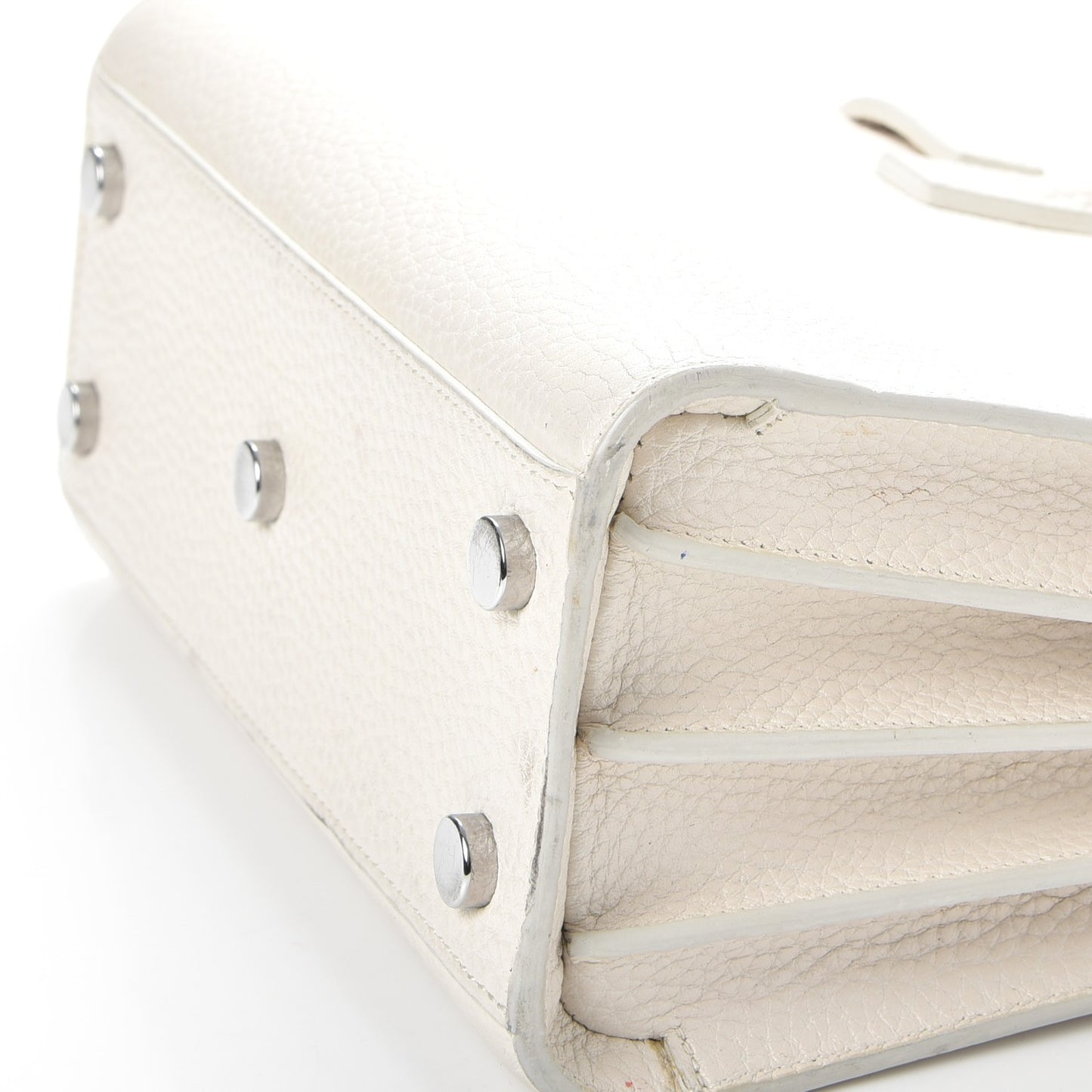 Calfskin Nano Sac de Jour Dove White