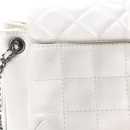 Chanel Lambskin Quilted Accordion Mademoiselle Flap White 10 of 17
