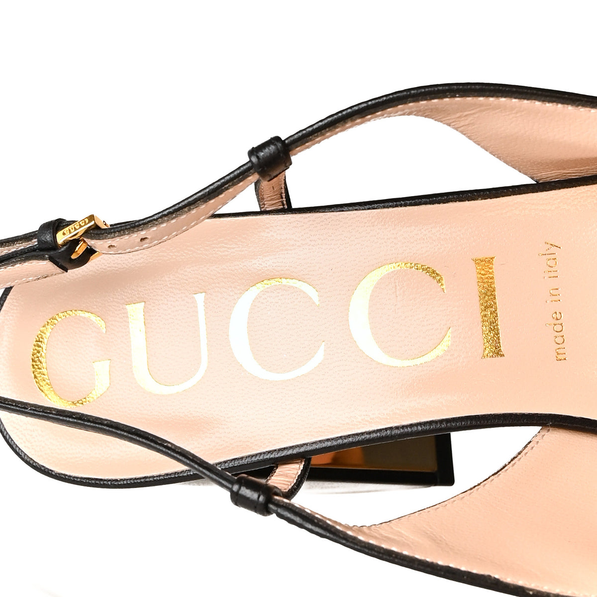 Gucci Malaga Kid Horsebit 75mm Slingback Pumps 39.5 Black 9 of 10
