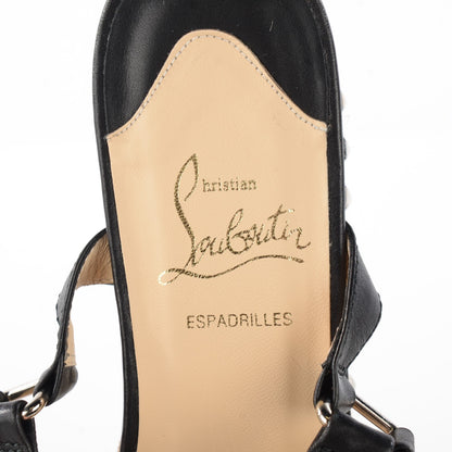 Christian Louboutin Calfskin Cataclou 60 Platform Sandals 39 Black Silver 6 of 8