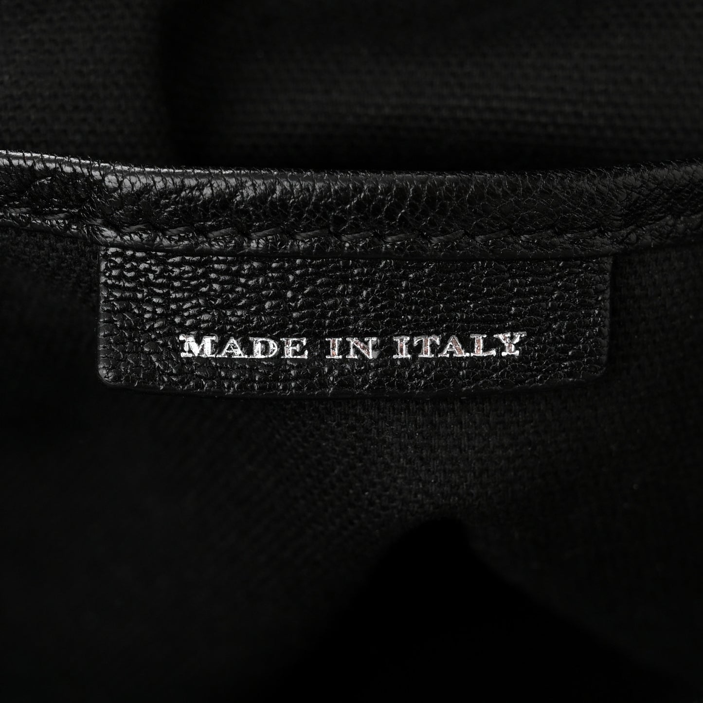 Goatskin Vintage Check Medium Banner Tote Black