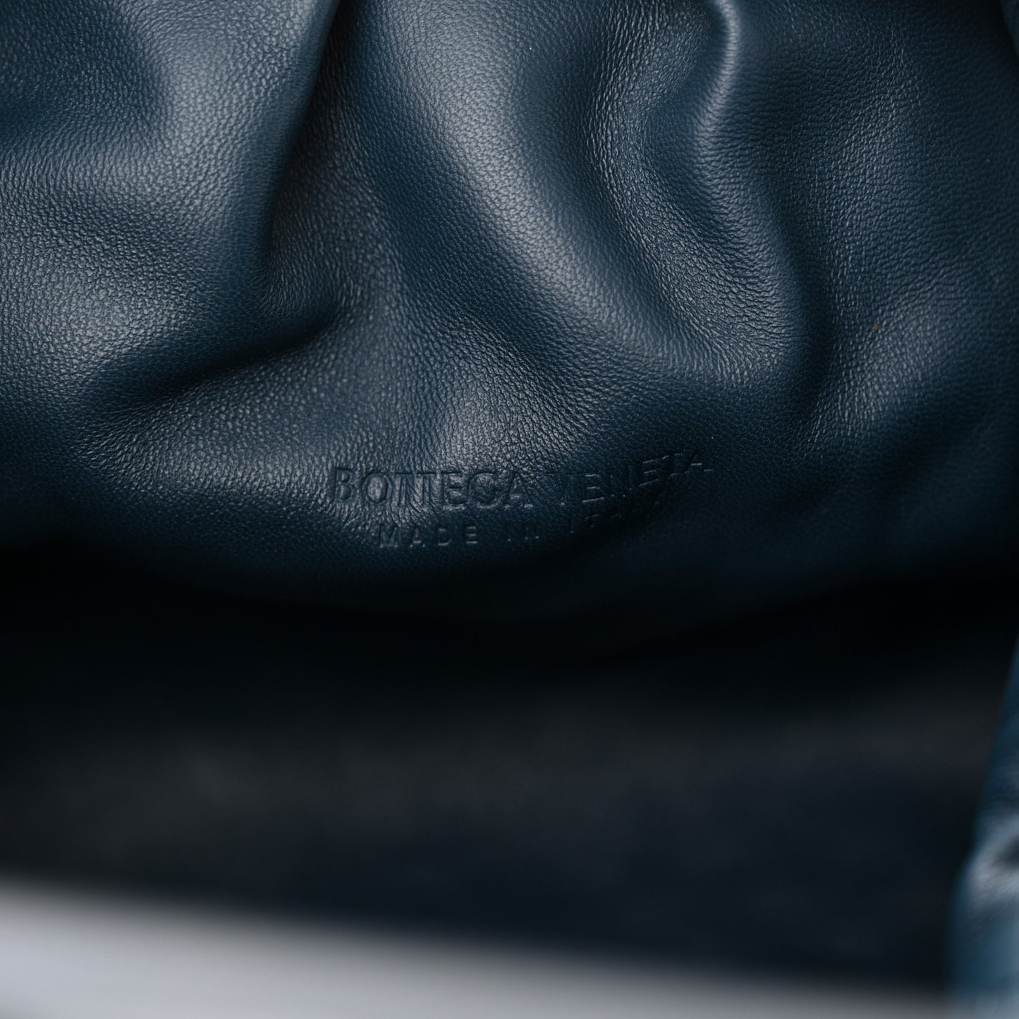 Nappa Maxi Intrecciato The Pouch Oversized Clutch Deep Blue