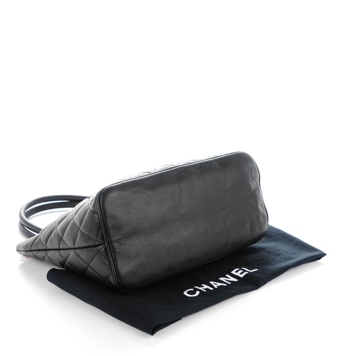 Caviar Quilted Medallion Tote Black