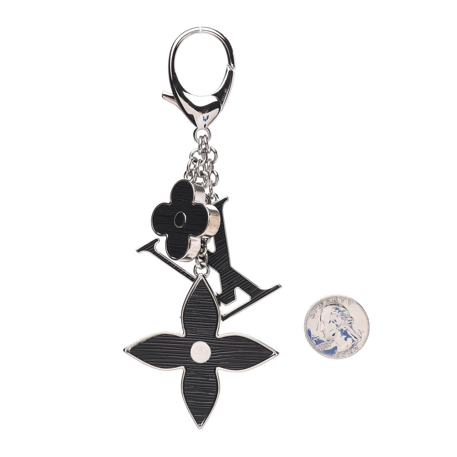 Louis Vuitton Electric Epi Fleur d'Epi Bag Charm Black 2 of 3