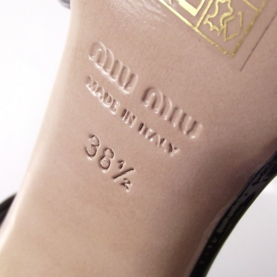 Patent Glitter Platform Heels Black 38.5/8