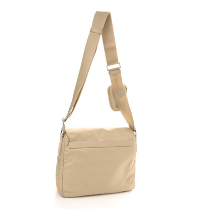 Prada Re-Nylon Vela Saffiano Pocket Single Buckle Messenger Shoulder Bag Deserto 3 of 10