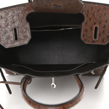 Hermes Ostrich Birkin 30 Chocolate 5 of 14