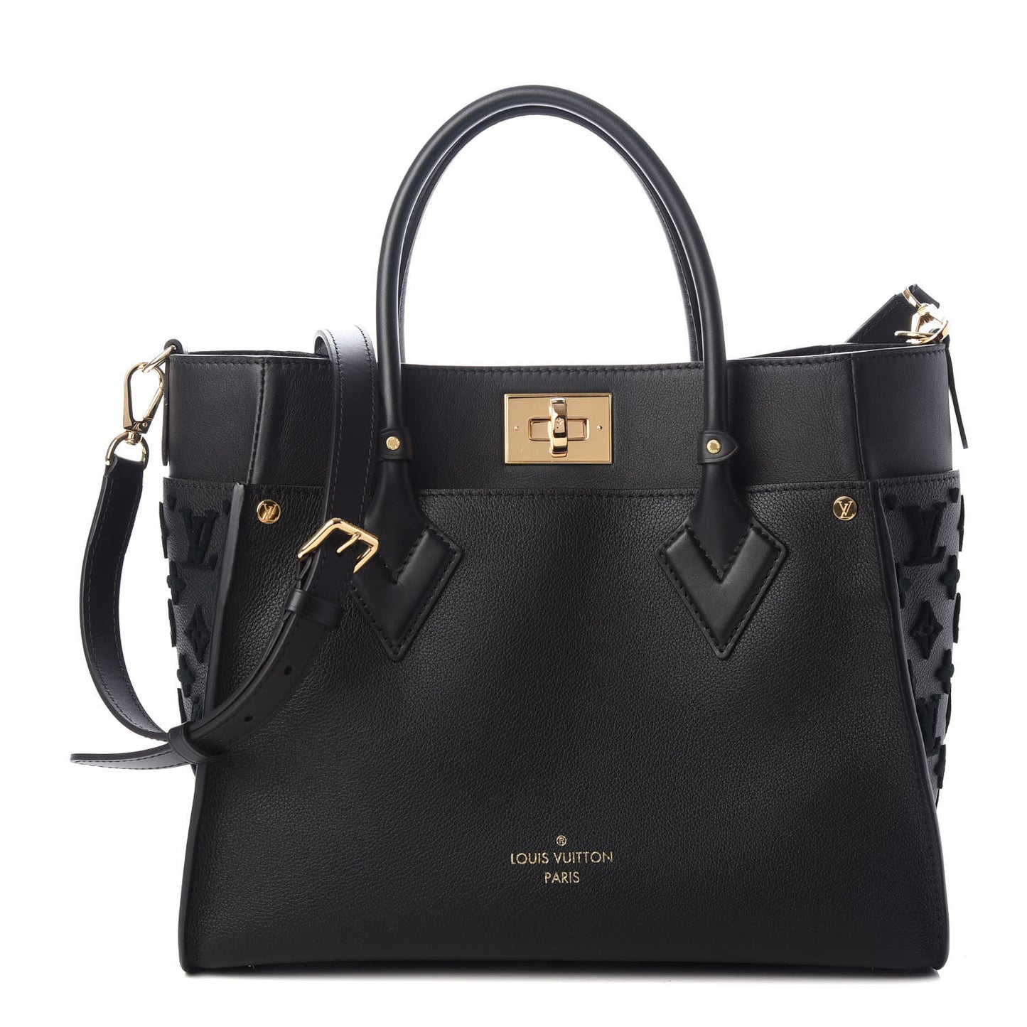 Calfskin Monogram Tufting On My Side Black