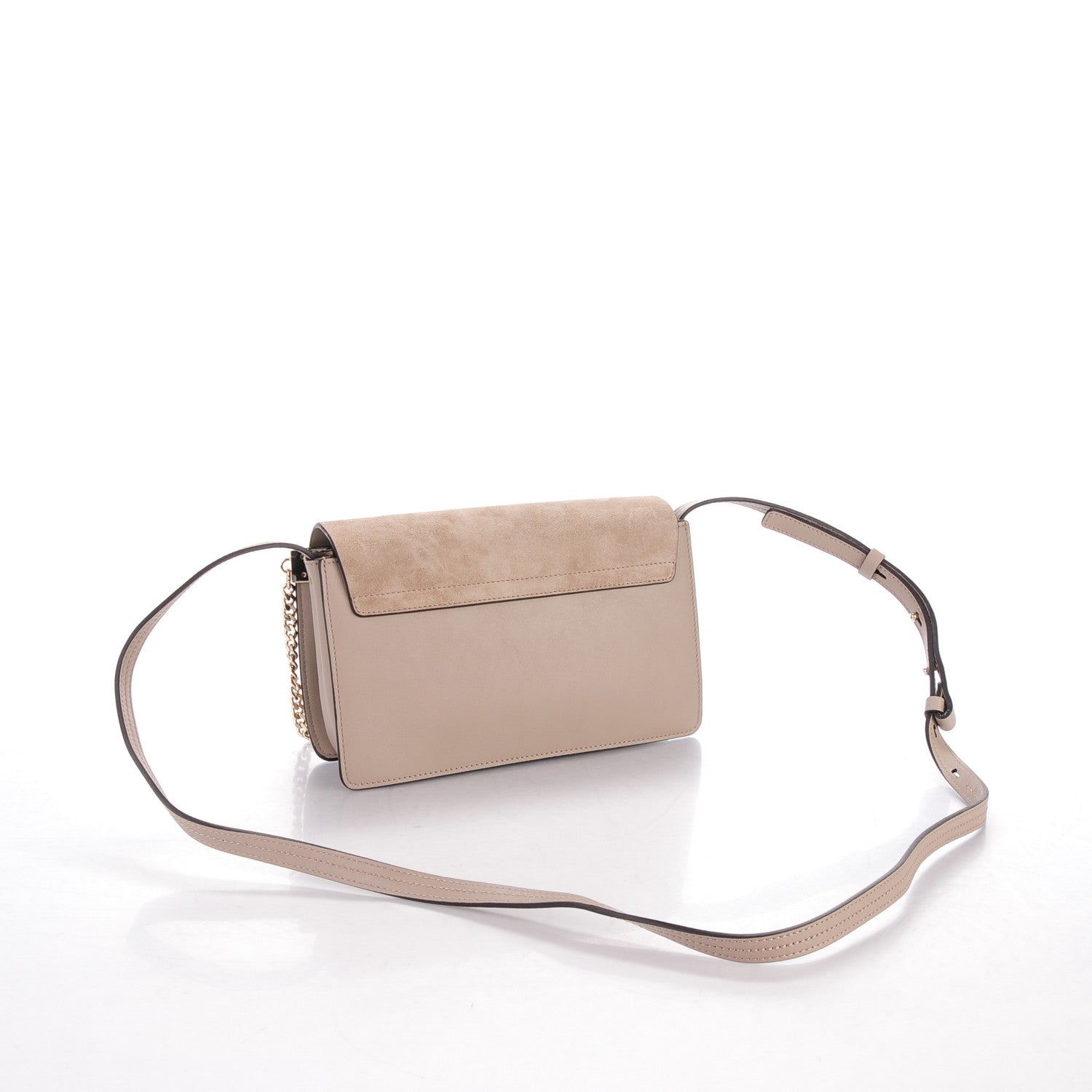 Chloe Suede Calfskin Small Faye Shoulder Bag Motty Grey 3 of 7