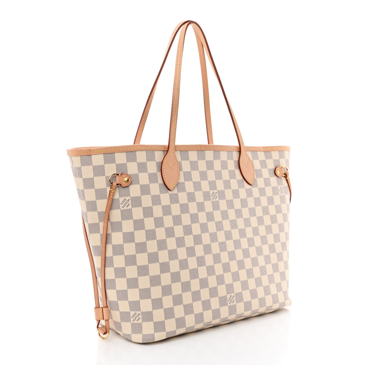Damier Azur Neo Neverfull MM Rose Ballerine