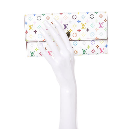 Louis Vuitton Monogram Multicolor Sarah Wallet White Eglantine 2 of 7