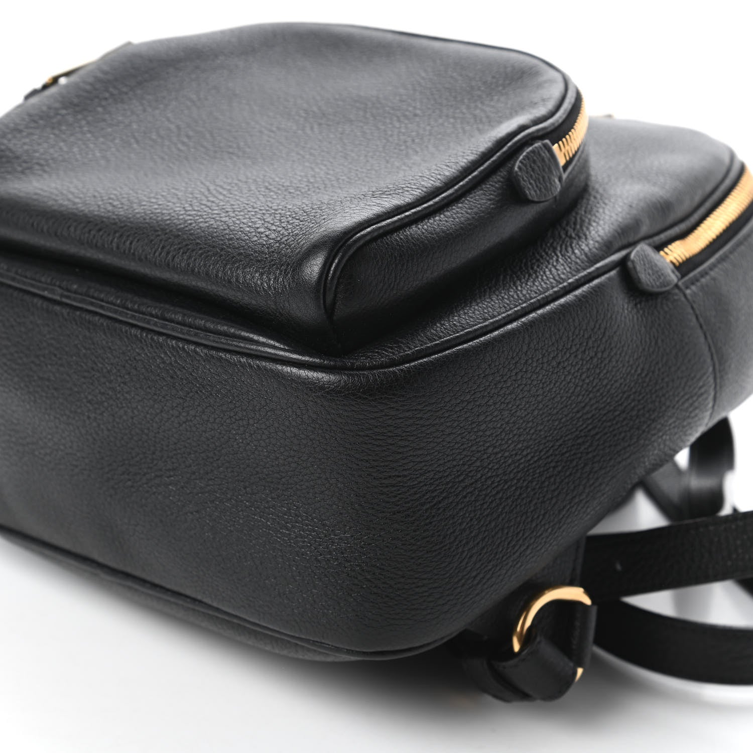 Prada Vitello Daino Zip Backpack Black 7 of 10