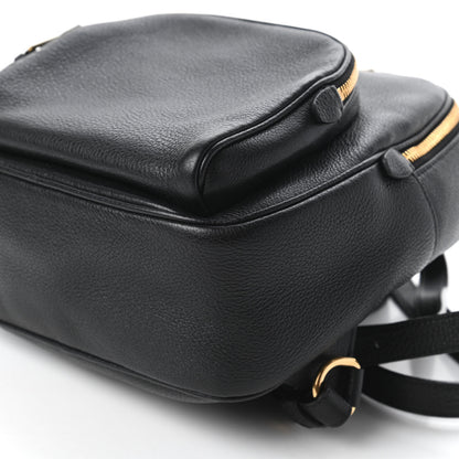 Prada Vitello Daino Zip Backpack Black 7 of 10