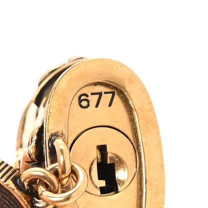 Louis Vuitton Metal Lion Speedy P9 Bag Charm Lock Gold 3 of 4