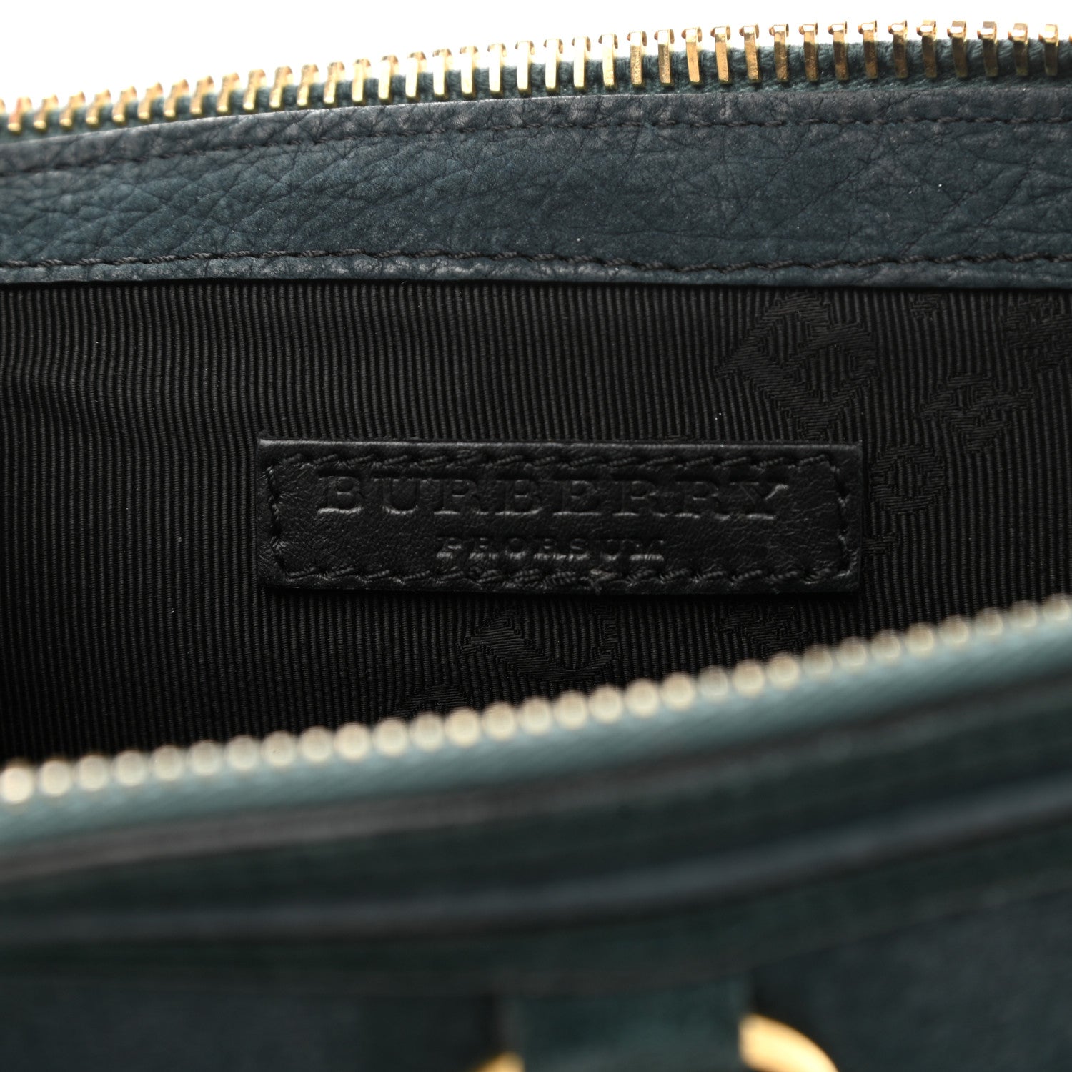 Burberry Prorsum Grainy Nubuck Alma Owl Clutch Indigo Green 6 of 12