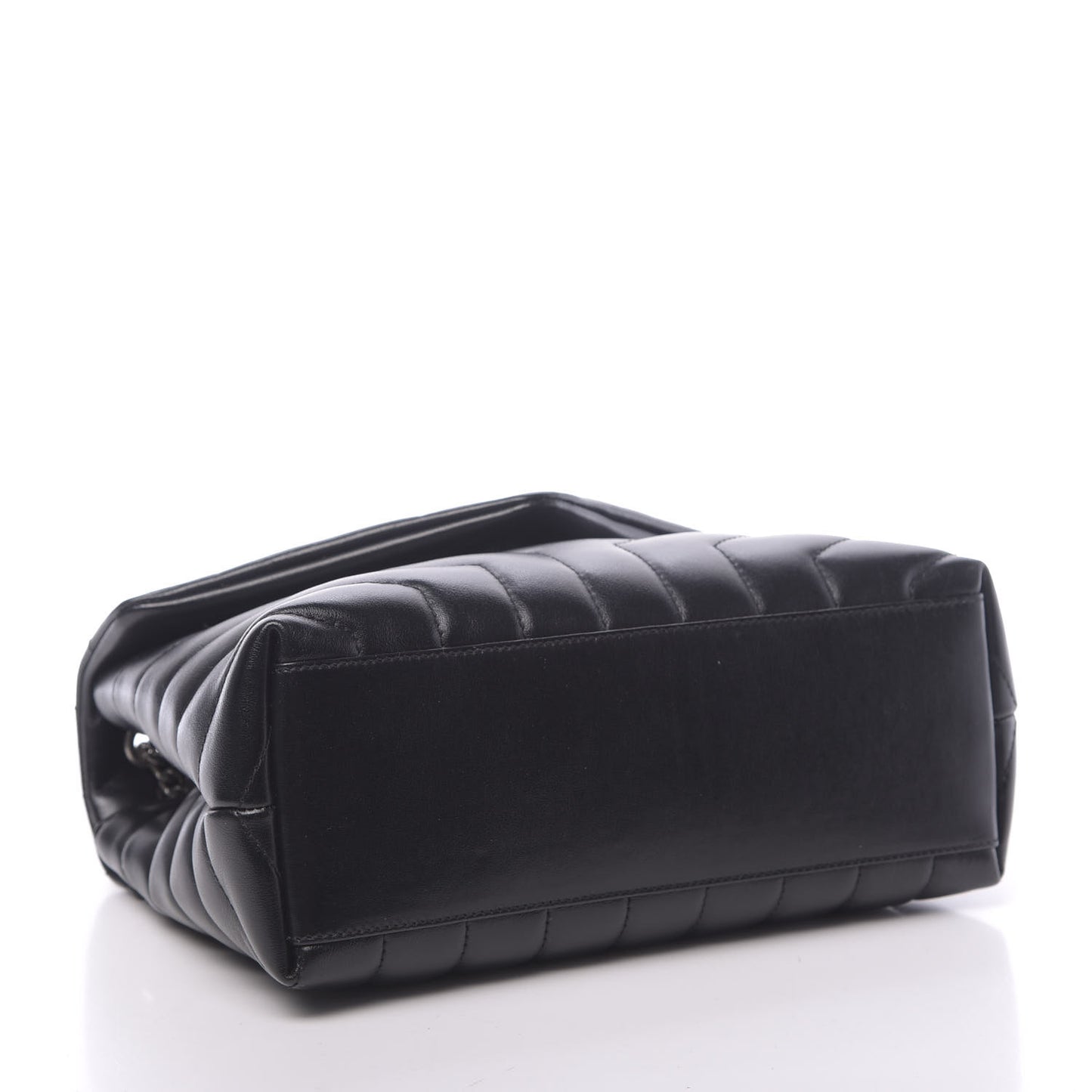 Calfskin Y Quilted Monogram Small Loulou Chain Satchel Black
