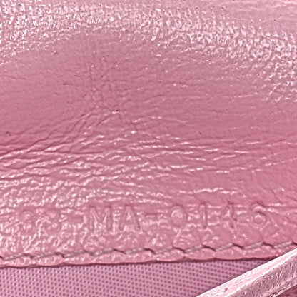 Christian Dior Lambskin Cannage Bi-Color Small Lady Dior Flap Card Holder Black Pink 7 of 11