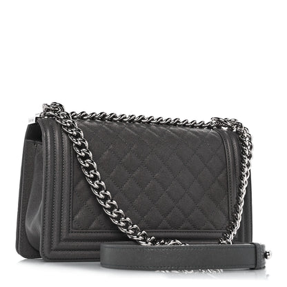 Chanel Caviar Quilted Medium Boy Flap Grey 3 of 9