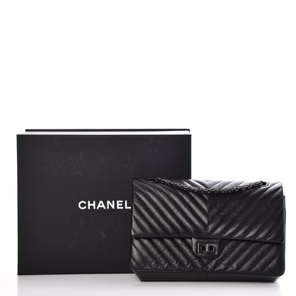 Chanel Aged Calfskin Chevron 2.55 Reissue 226 So Black 8 of 8