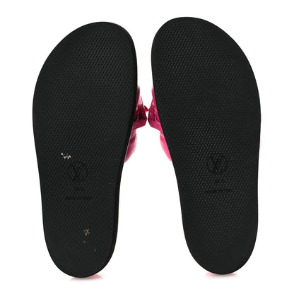 Louis Vuitton Calfskin Embossed Monogram Sunset Flat Comfort Mule 38.5 Rose Pop 7 of 13