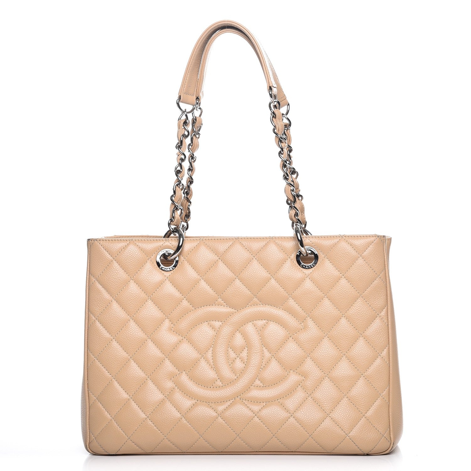 Chanel Caviar Quilted Grand Shopping Tote GST Beige Clair 1 of 28