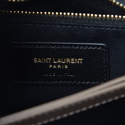 Saint Laurent Calfskin Y Quilted Monogram Toy Loulou Chain Satchel Dusty Grey 7 of 12
