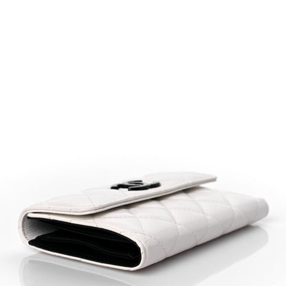 Chanel Caviar Quilted My Everything Flap Wallet White 4 of 9