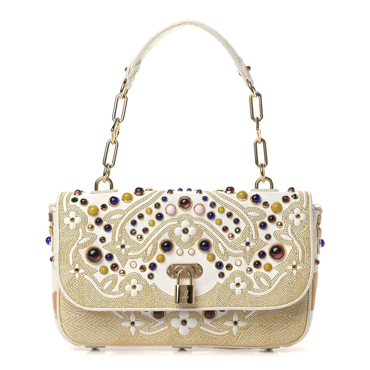 Louis Vuitton Calfskin Pony Hair Les Extraordinaires Tupelo PM White 1 of 14