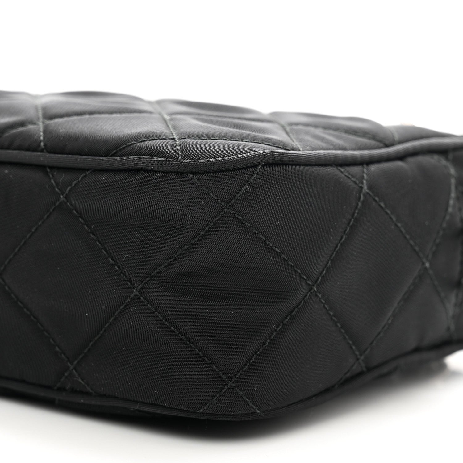 Prada Nylon Tessuto Impuntu Quilted Bandoliera Crossbody Bag Black 9 of 10
