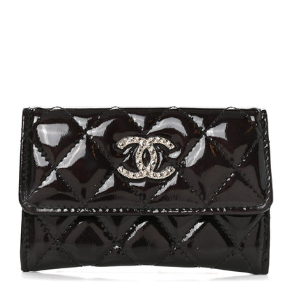 Chanel Patent Brilliant Flap Card Holder Violet 1 of 9