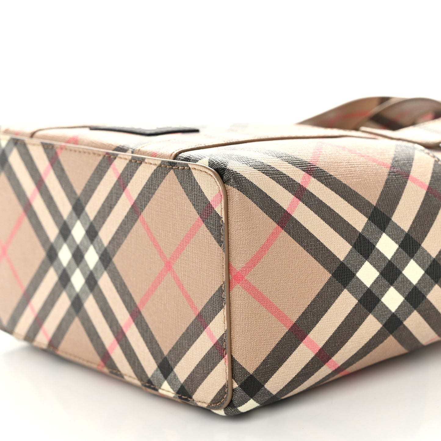 E-Canvas Check Daphne Tote Archive Beige