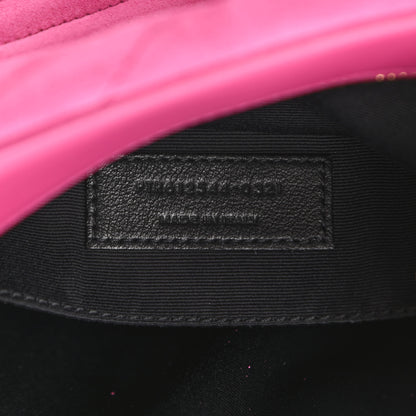 Saint Laurent Suede Matelasse Monogram Lou Camera Bag Rose 7 of 11