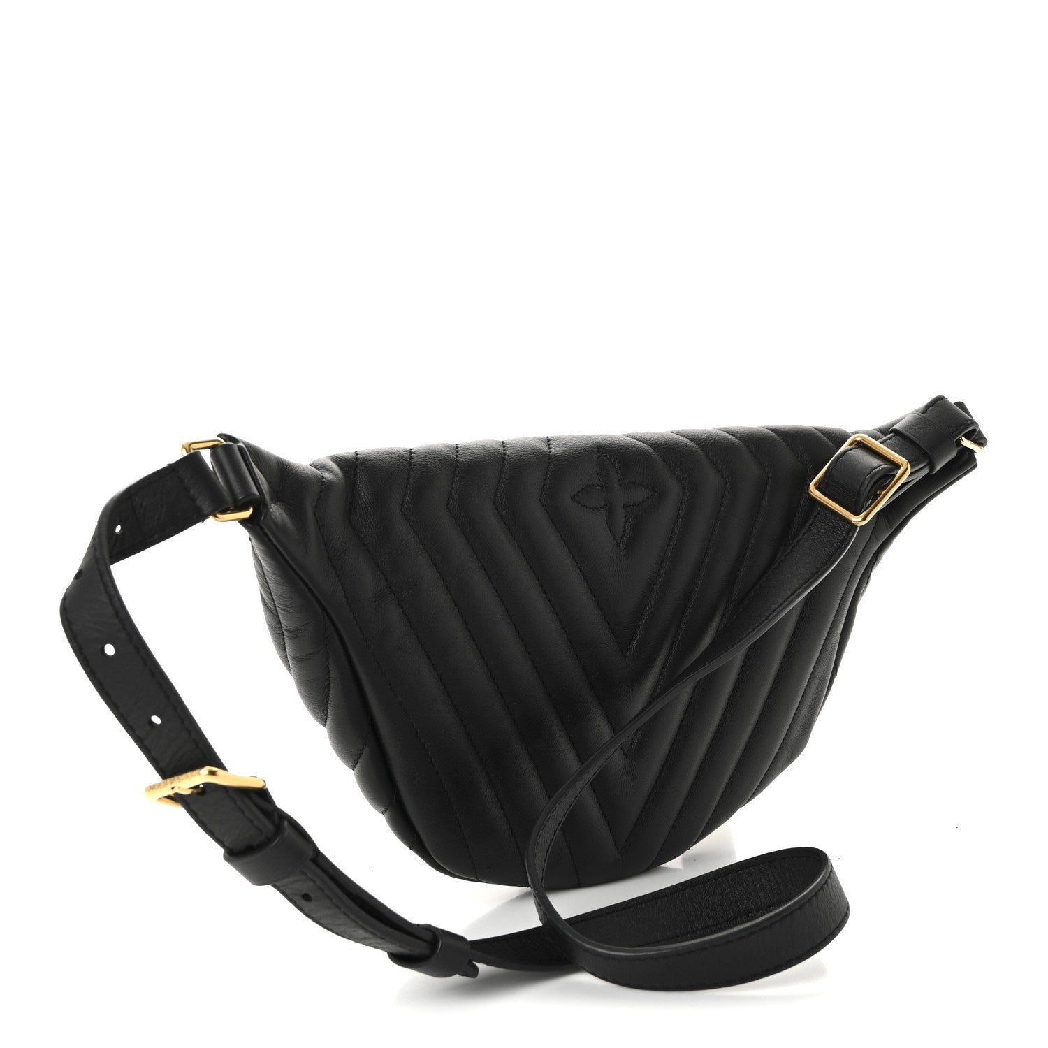Louis Vuitton Calfskin Quilted New Wave Bumbag Black 3 of 9