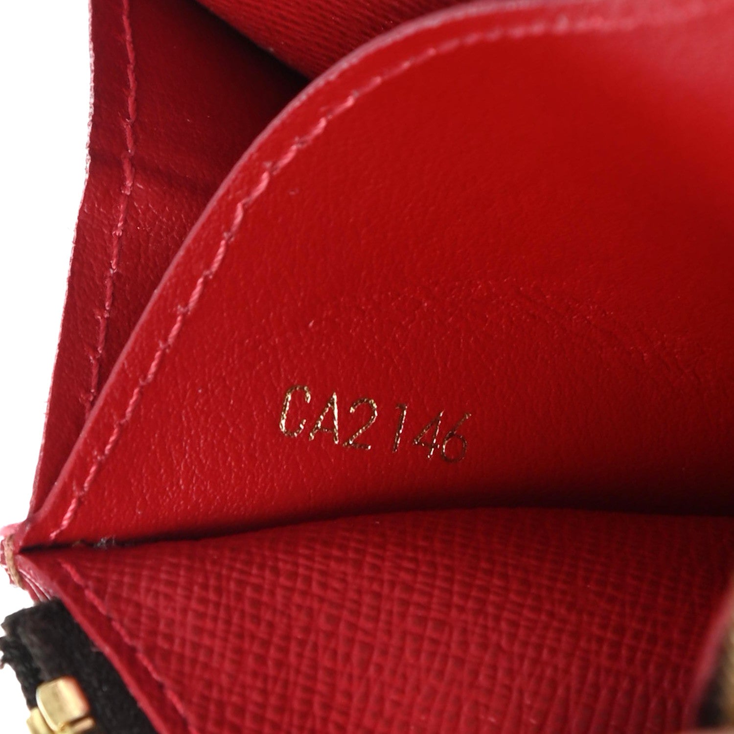 Louis Vuitton Damier Ebene Caissa Wallet Cherry 5 of 5