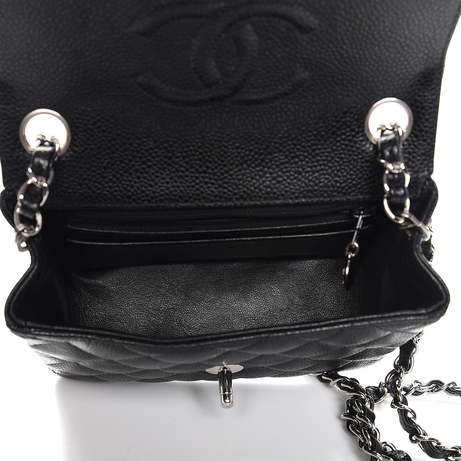 Chanel Caviar Quilted Mini Square Flap Black 5 of 8
