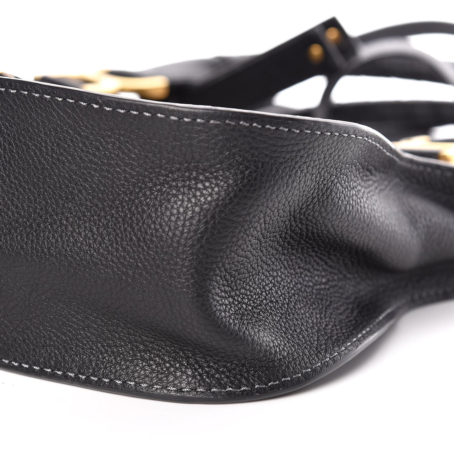 Calfskin Small Marcie Satchel Black