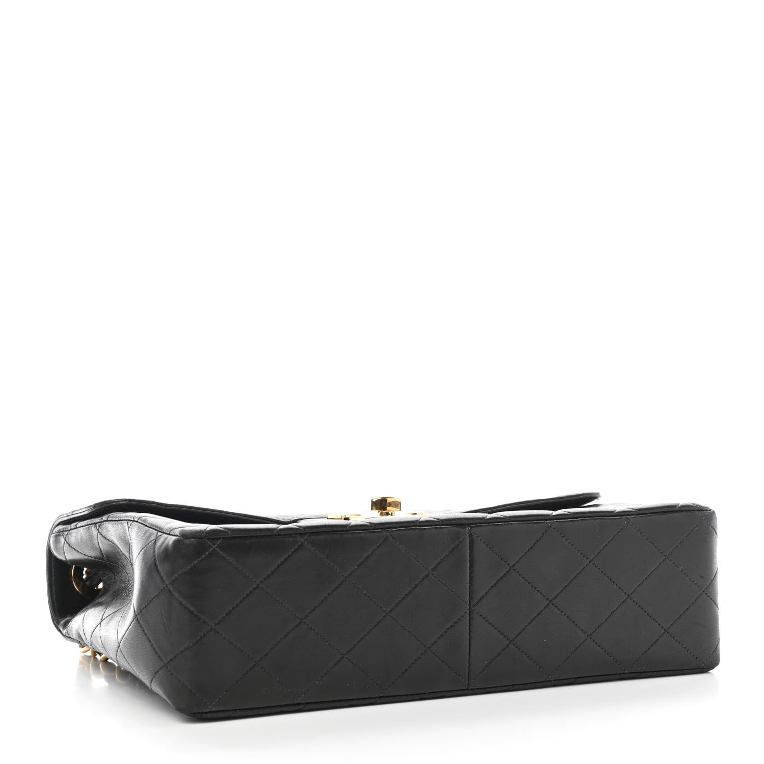Chanel Lambskin Quilted XL Jumbo Single Flap Black 3 of 5