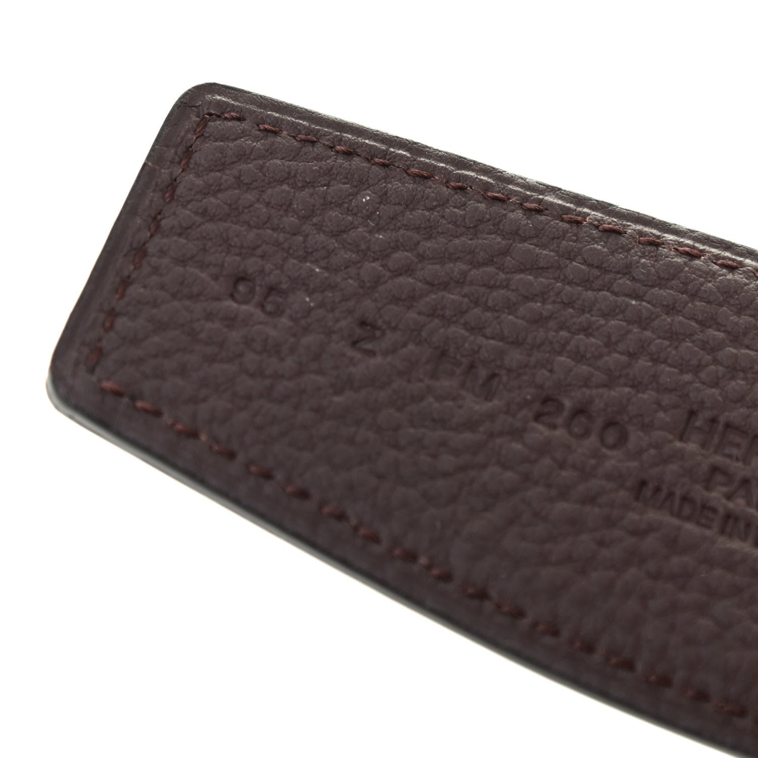 Hermes 135 Togo 38mm Constance H Belt 95 Black Chocolate 4 of 6