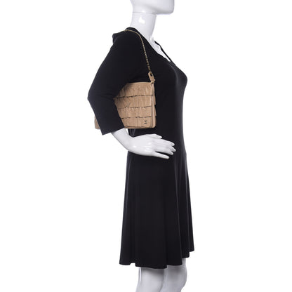 Chanel Lambskin Ruffle Evening Bag Beige 2 of 11